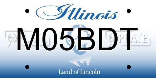 M05BDT Illinois License Plate