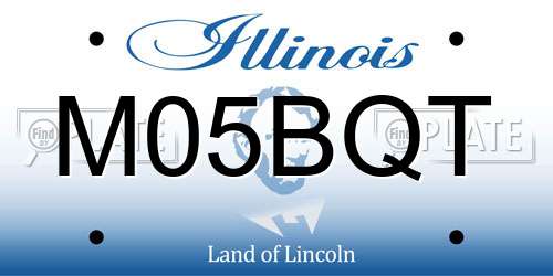 M05BQT Illinois License Plate
