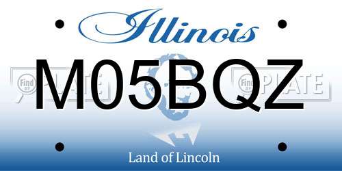 M05BQZ Illinois License Plate