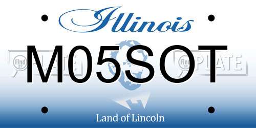 M05SOT Illinois License Plate