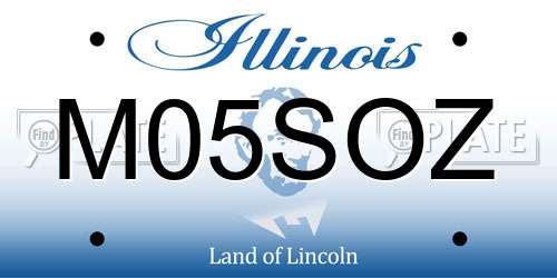M05SOZ Illinois License Plate