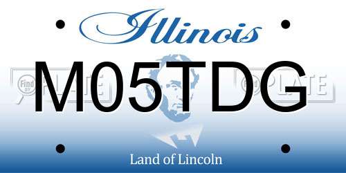 M05TDG Illinois License Plate