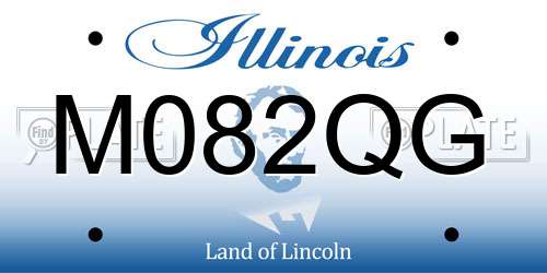 M082QG Illinois License Plate