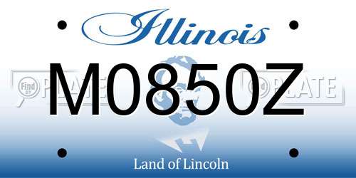 M0850Z Illinois License Plate