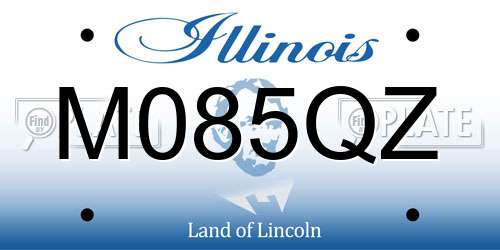 M085QZ Illinois License Plate