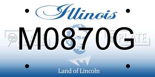 M0870G Illinois License Plate