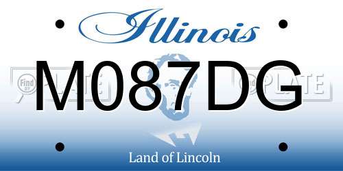 M087DG Illinois License Plate