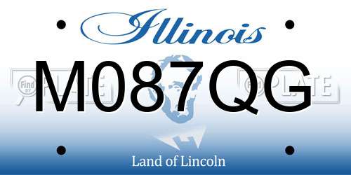 M087QG Illinois License Plate