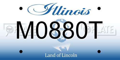 M0880T Illinois License Plate