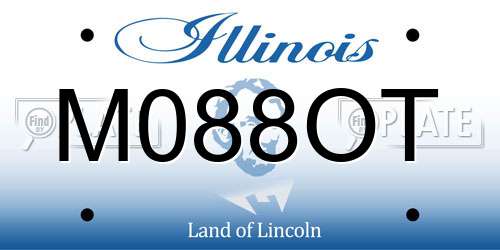 M088OT Illinois License Plate
