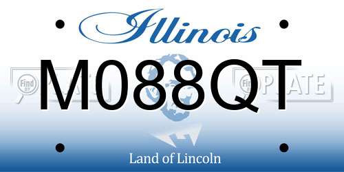 M088QT Illinois License Plate