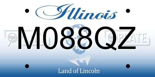 M088QZ Illinois License Plate