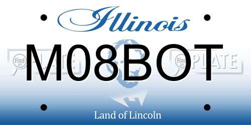 M08BOT Illinois License Plate