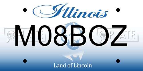 M08BOZ Illinois License Plate