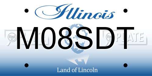 M08SDT Illinois License Plate
