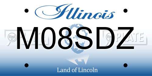 M08SDZ Illinois License Plate
