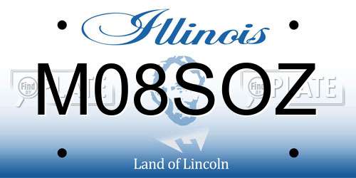 M08SOZ Illinois License Plate