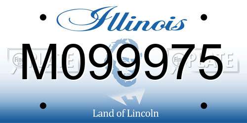 M099975 Illinois License Plate