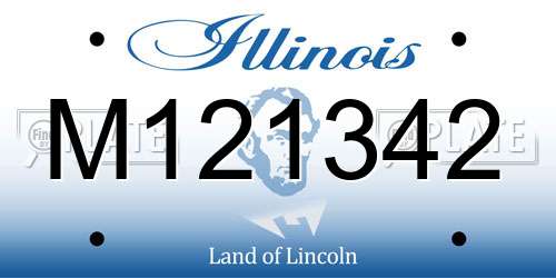 M121342 Illinois License Plate