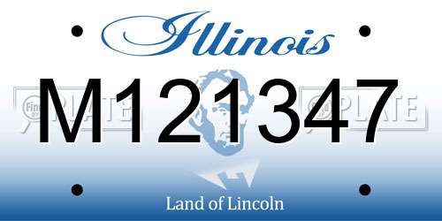 M121347 Illinois License Plate