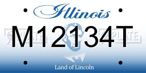 M12134T Illinois License Plate