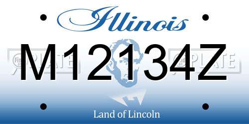 M12134Z Illinois License Plate