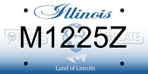 M1225Z Illinois License Plate