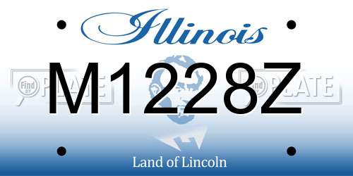 M1228Z Illinois License Plate