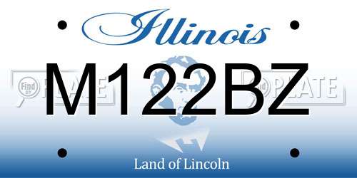 M122BZ Illinois License Plate