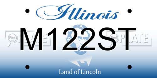 M122ST Illinois License Plate