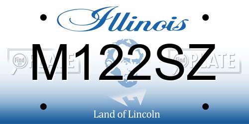 M122SZ Illinois License Plate