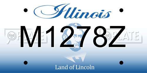 M1278Z Illinois License Plate