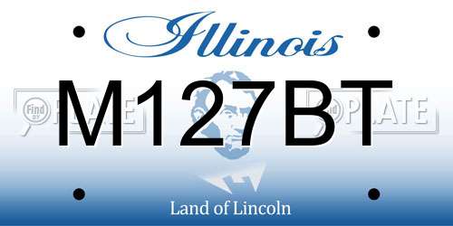 M127BT Illinois License Plate