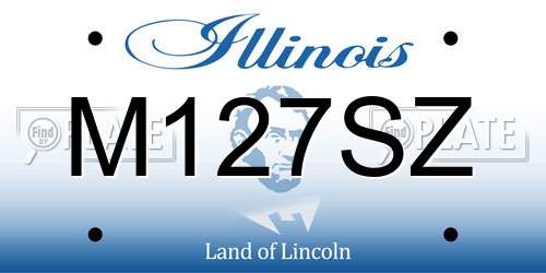 M127SZ Illinois License Plate