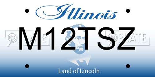 M12TSZ Illinois License Plate
