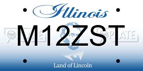 M12ZST Illinois License Plate