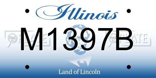 M1397B Illinois License Plate