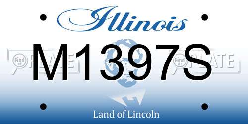 M1397S Illinois License Plate