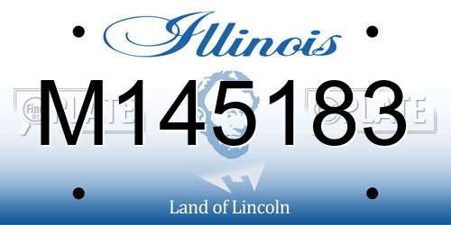 M145183 Illinois License Plate