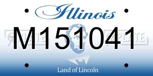 M151041 Illinois License Plate