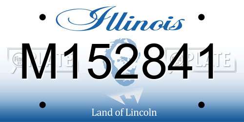 M152841 Illinois License Plate