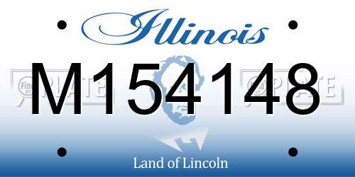 M154148 Illinois License Plate