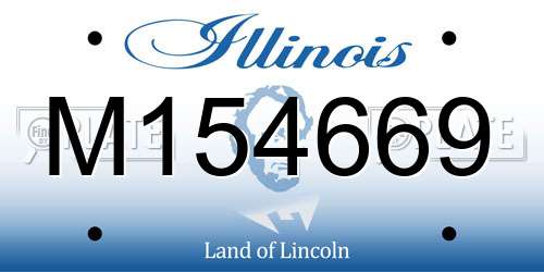 M154669 Illinois License Plate
