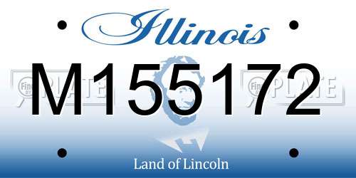 M155172 Illinois License Plate