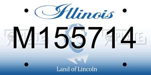 M155714 Illinois License Plate