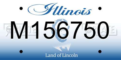 M156750 Illinois License Plate