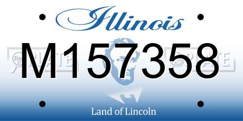 M157358 Illinois License Plate