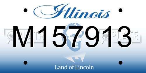 M157913 Illinois License Plate