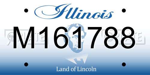 M161788 Illinois License Plate