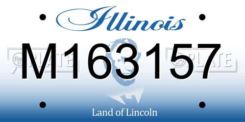 M163157 Illinois License Plate